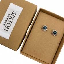 Sapphire Flower Earrings by Sixton London